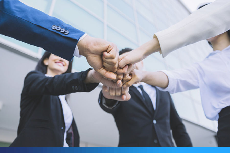 Equipo de profesionales trabajando